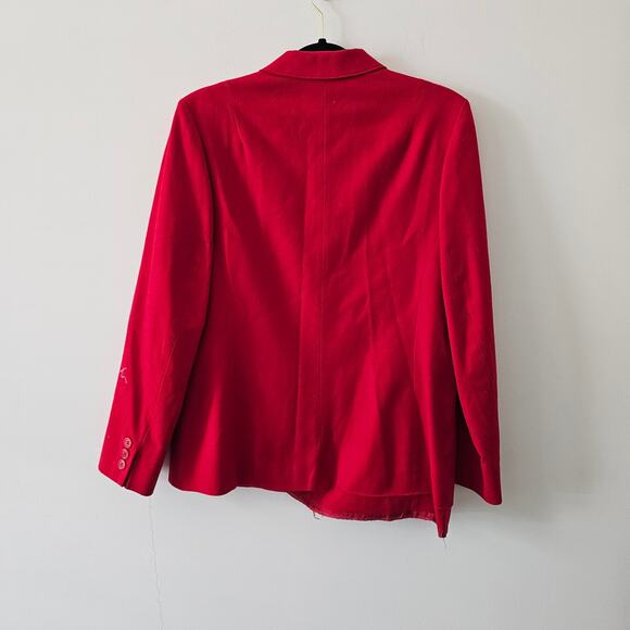 Pendleton Vintage Red Virgin Wool Two Button Blazer Size 12 - Picture 2 of 6